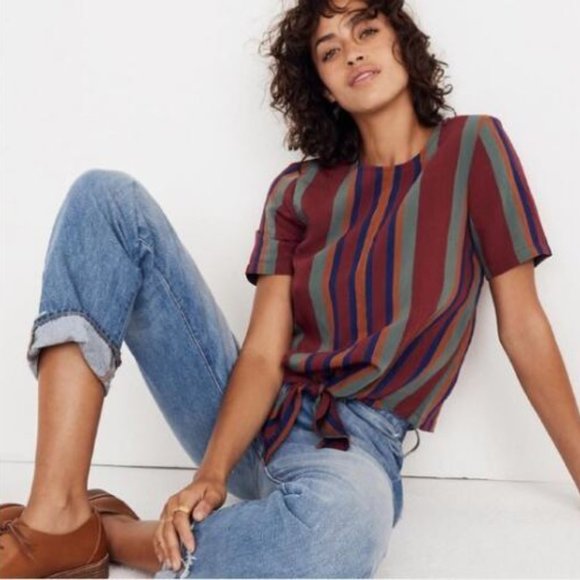 Madewell Button Back Tie Tee, XXS - Picture 2 of 7